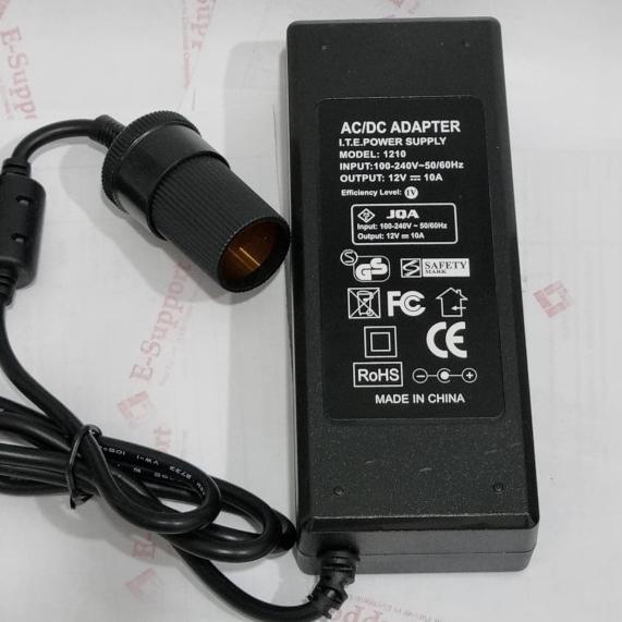 Adaptor 12v 10a Jack Lighter Car vacum cleaner Ac to dc 220v