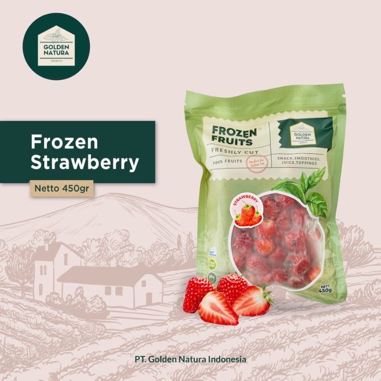 Jual Golden Natura Indonesia Strawberry Premium Frozen Fruits