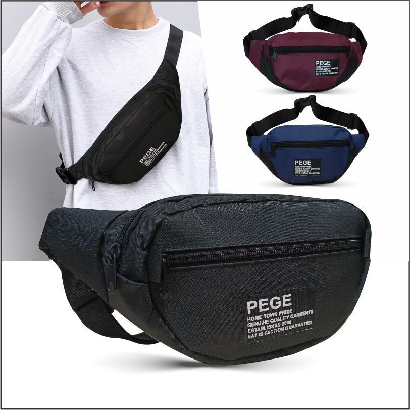 Pege 8812 - Tas Waistbag Oval Selempang - Wesbag Slingbag Bahu Pria Wanita Unisex