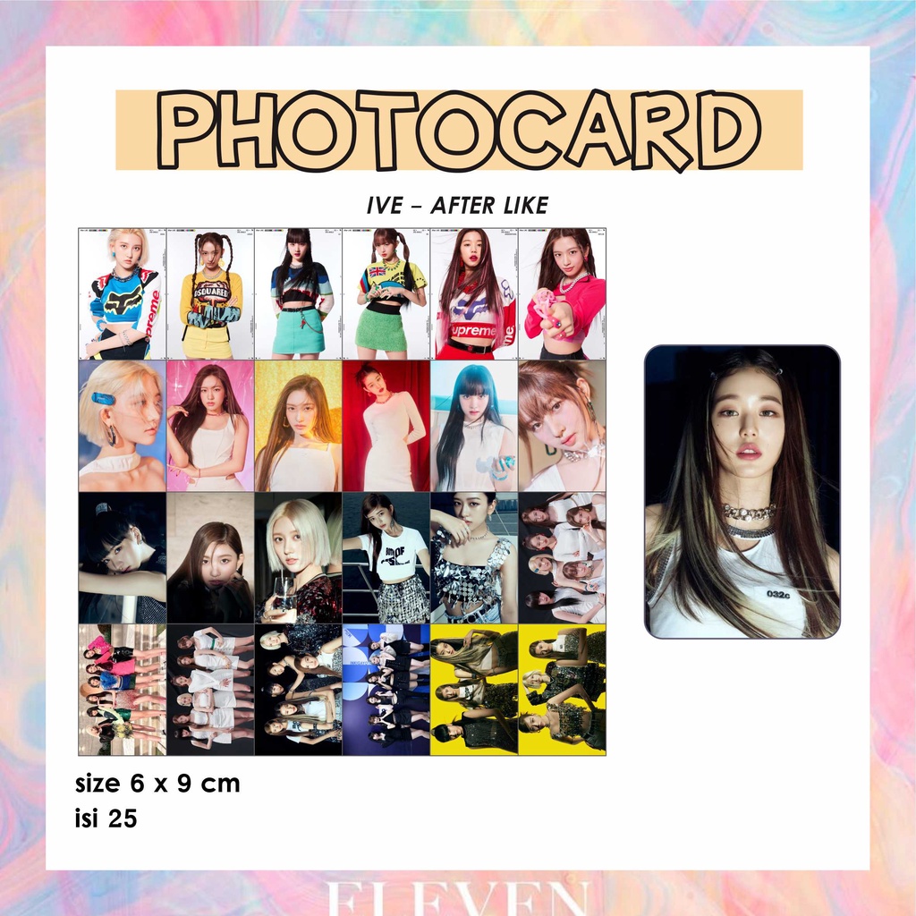 PHOTOCARD KOREA KPOP CONCEPT AFTER LIKE, ELEVEN, LOVE DIVE ( IVE - WONYOUNG,REI,LIZ,LEESEO,YUJIN,GAE