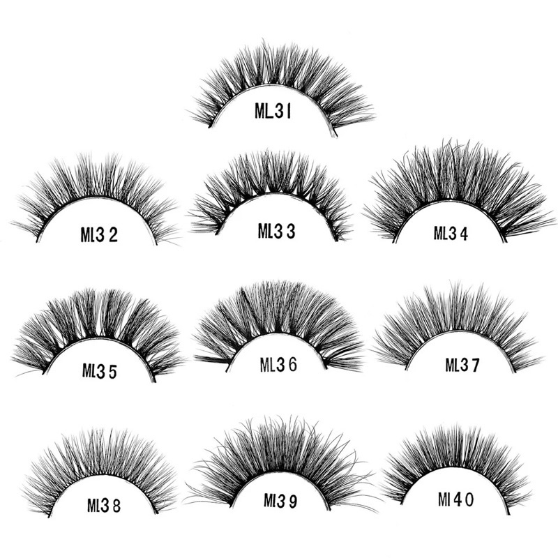 1 Pair Faux Mink Eyelashes Handmade Makeup Beauty Cross Soft Natural Long False Eyelashes 3D Eyelash Extension Makeup