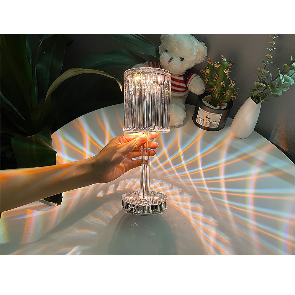 Lampu Tidur Kristal Diamond Table Lamp Crystal Touch Control