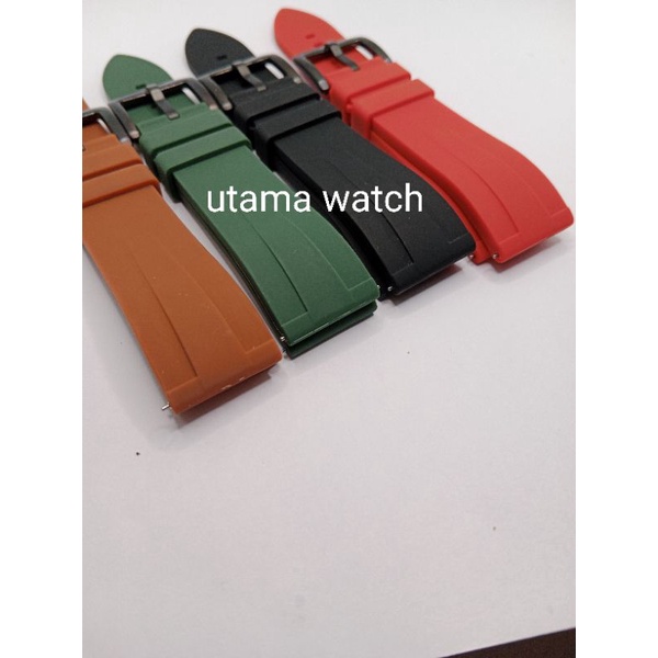 STRAP RUBBER JAMAN TANGAN TALI KARET JAM TANGAN MEWAH WARNA / UKURAN LENGKAP