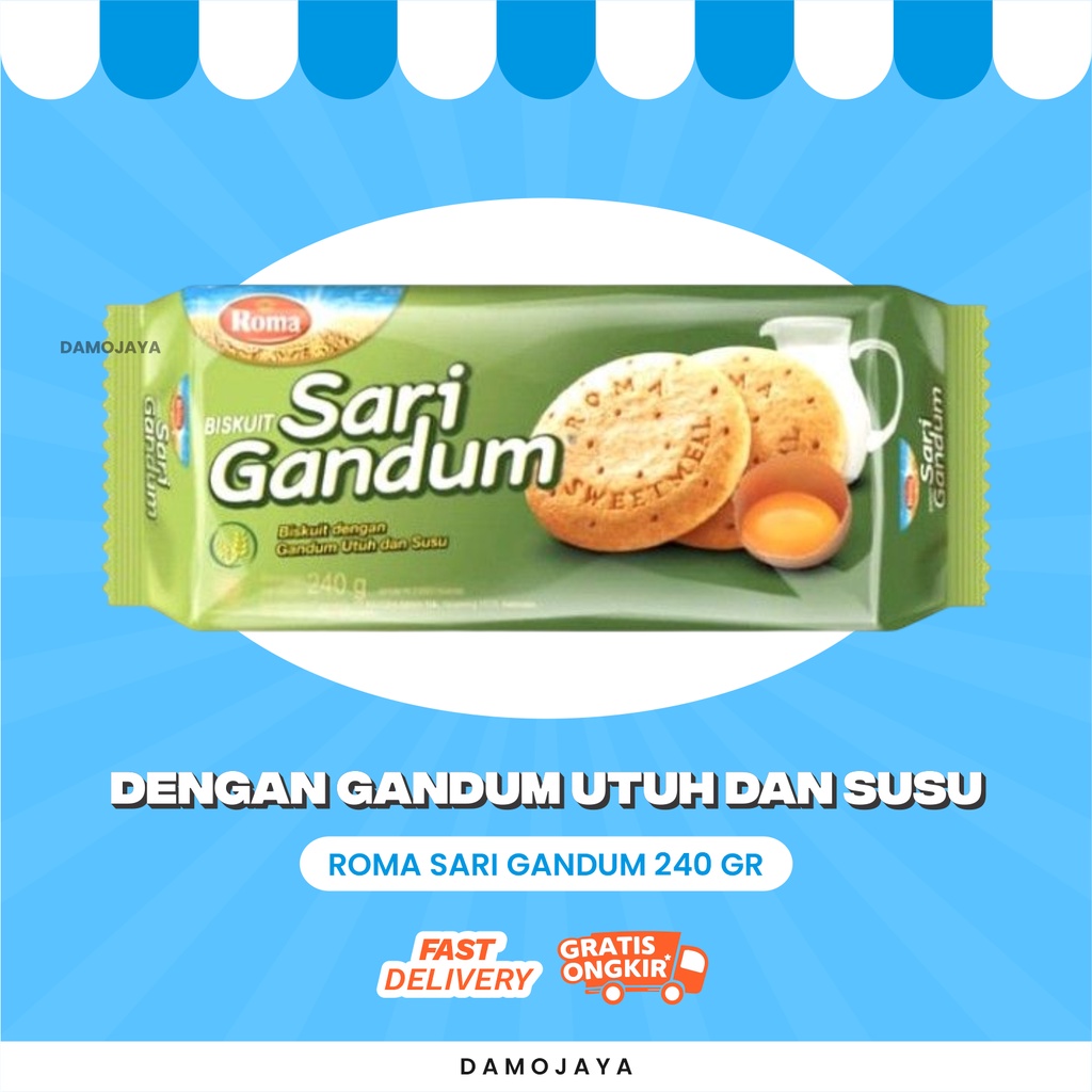 

Kue Biskuit Roma Sari Gandum Makanan Ringan Cemilan Enak Dan Renyah By Damo Shop