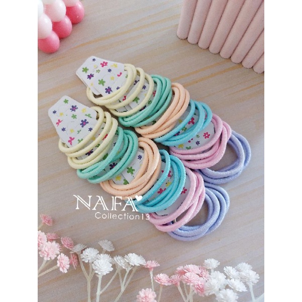 Ikat rambut pastel polos