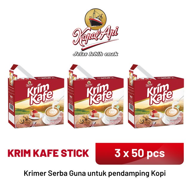 

KAPAL API KRIM KAFE STICK 3 PACK (50 X 3 GR)