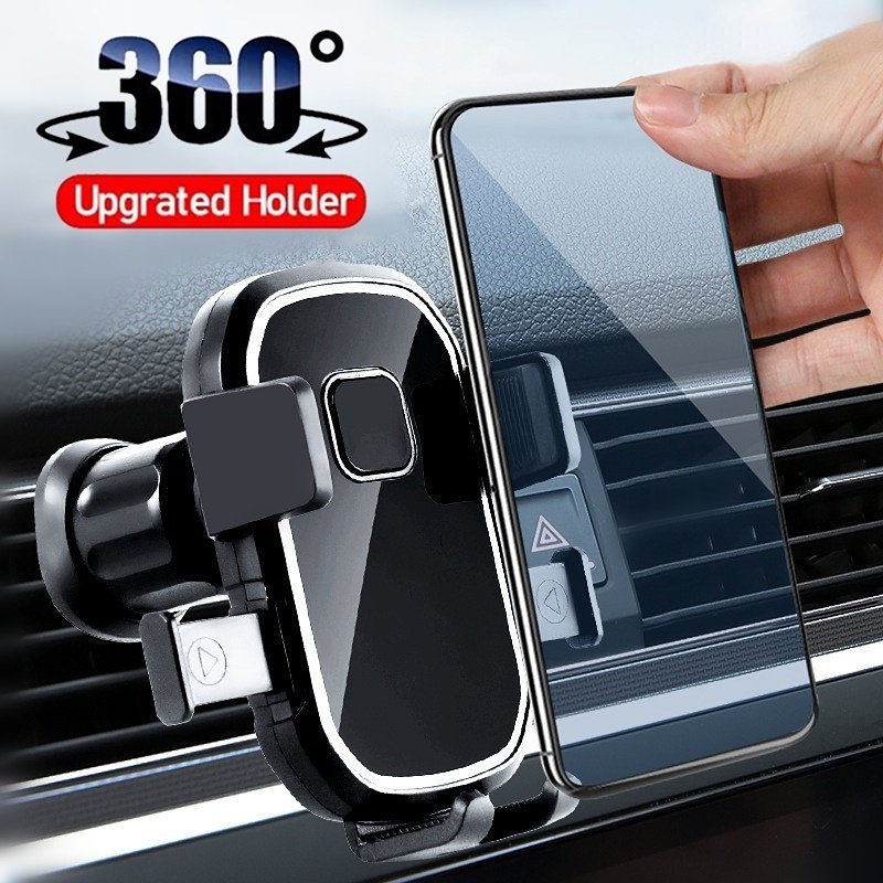 Bracket Klip Gravitasi Mount Ac Mobil Holder Handphone Universal Multifungsi Rotasi 360 ° Holder Handphone Universal Dapat Diputar Untuk Mobil