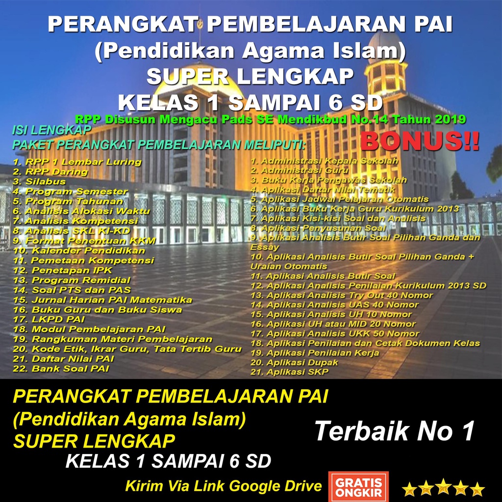 PERANGKAT PEMBELAJARAN PAI KELAS 1-6 SD