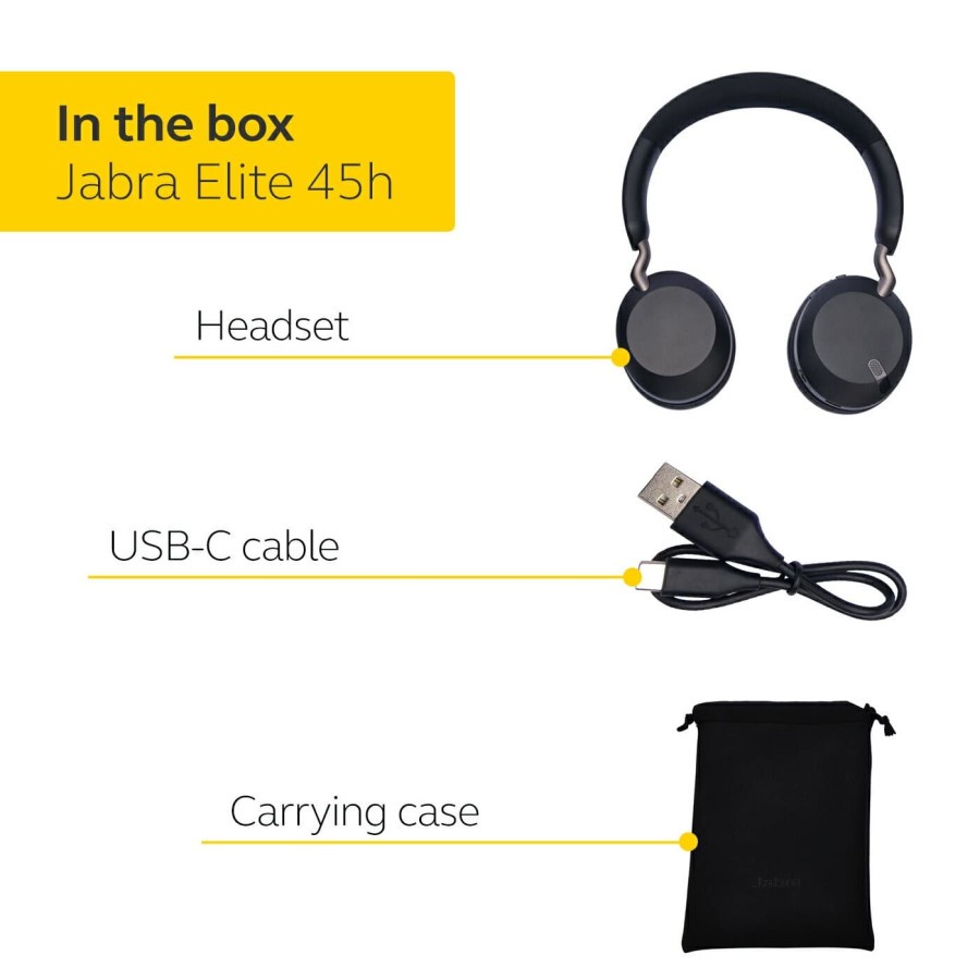 Headset JABRA Elite 45h - Jabra Elite 45h On Ear Wireless Headphones