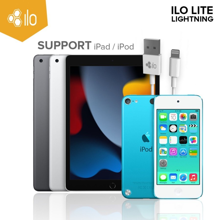 Hippo ILo Lite Kabel Data &amp; Charger Lightning 100CM Quick Charging 3.0
