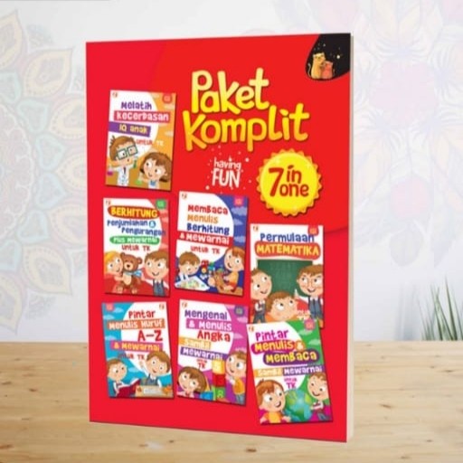 [BISA COD] Buku Anak Paket Komplit 7 In One Calistung Dan Kecerdasan Anak Paud Tk DISKON