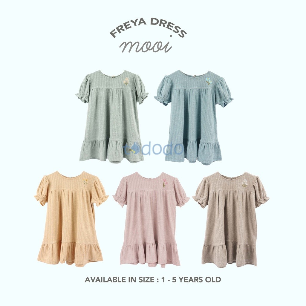 Baju Bayi Dress Anak Perempuan Mooi Freya Dress 1-5 Tahun