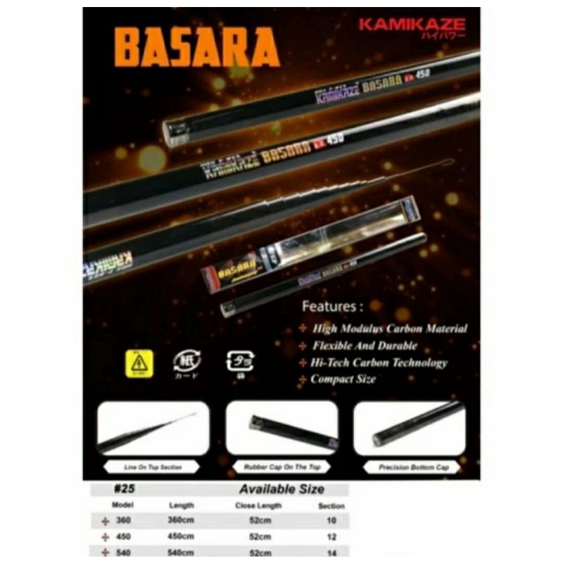 Murah Joran Tegek Kamikaze Basara 360/450/540 - Berkualitas
