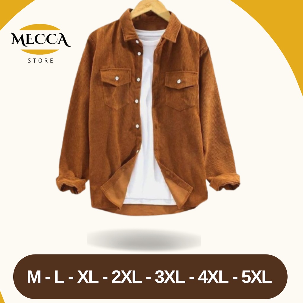 Jaket Corduroy Cokelat Polos