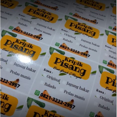 

Cetak Stiker Label Makanan / Label Kemasan / Cetak Stiker Label Online Shop