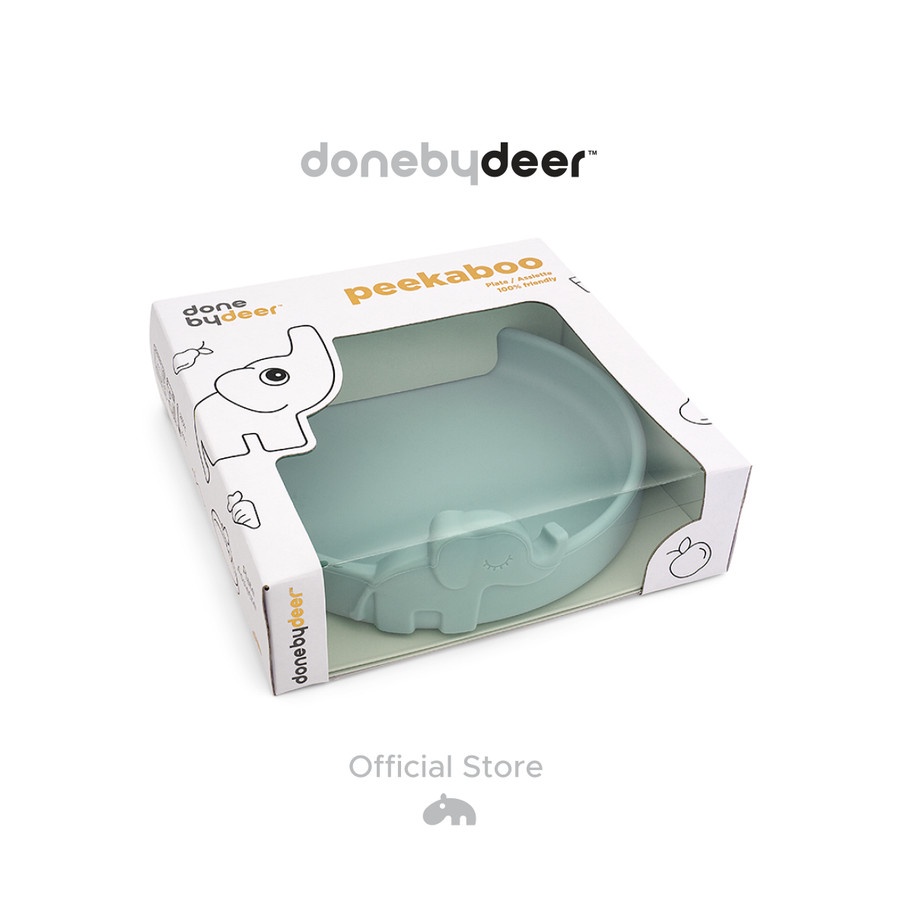 Done by Deer Peekaboo Plate Elphee - Piring Anak MPASI Silikon / Silicone Plate