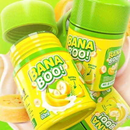 LIQUID BANABOO 60ML CREAM BANANA RAISIN BANA BOO