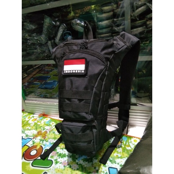 TAS RANSEL SEPEDA ARMY HITAM POLOS