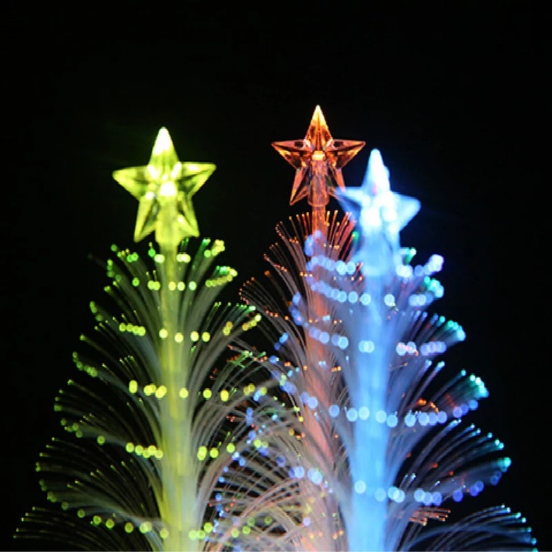 Christmas Colorful Discoloration Flash Fiber tree / Christmas Home Decoration Products