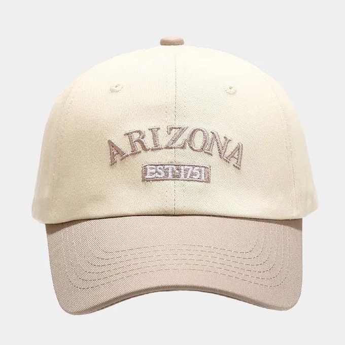 Topi baseball adjustable Motif Bordir Tulisan ARIZONA Untuk Pria Dan Wanita