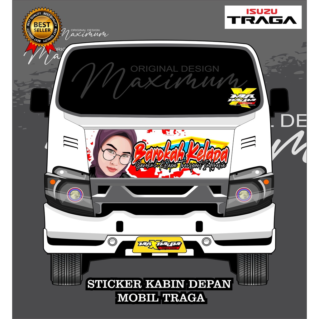STICKER KABIN DEPAN  ISUZU TRAGA /STICKER KABIN  DEPAN ISUZU TRAGA CUSTOM-DUNIASTICKER-A03