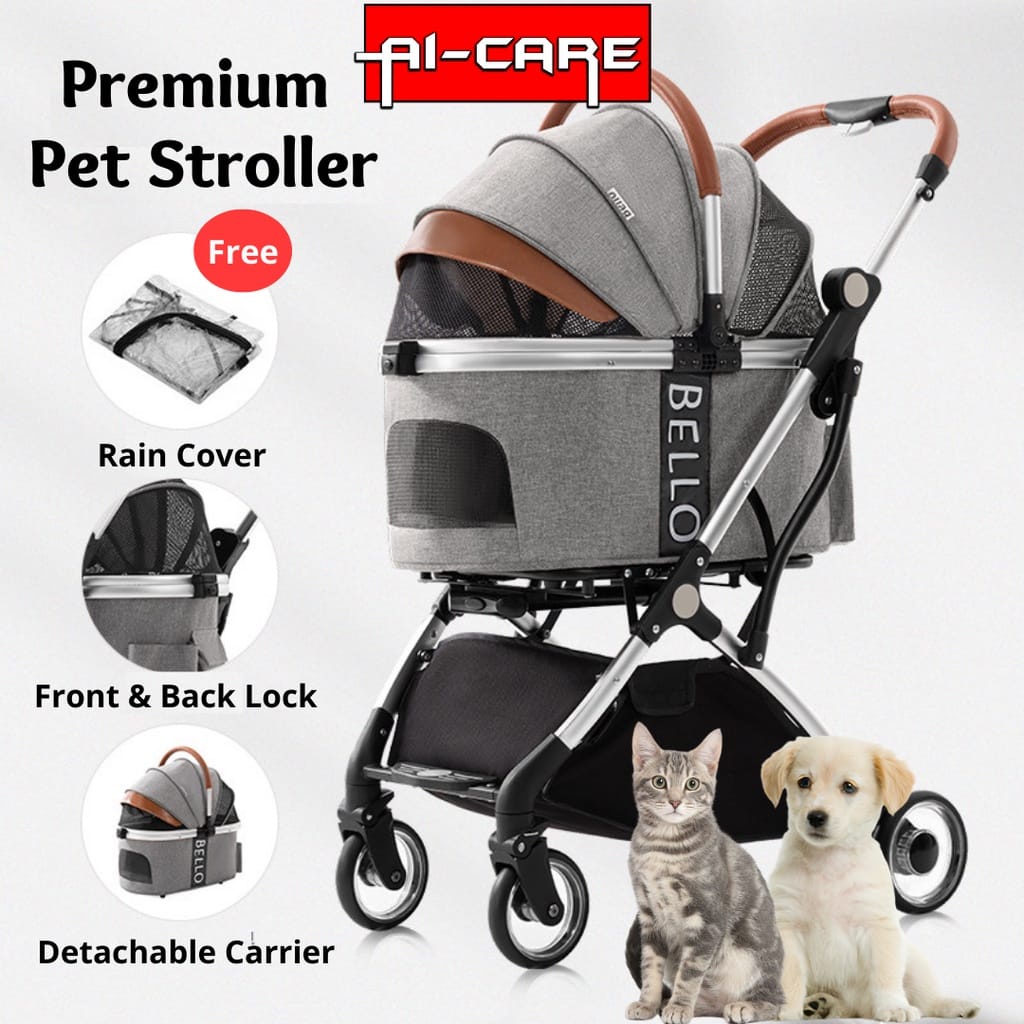 Jual Bello Premium Pet Stroller Detachable Carrier Upgraded Stroller