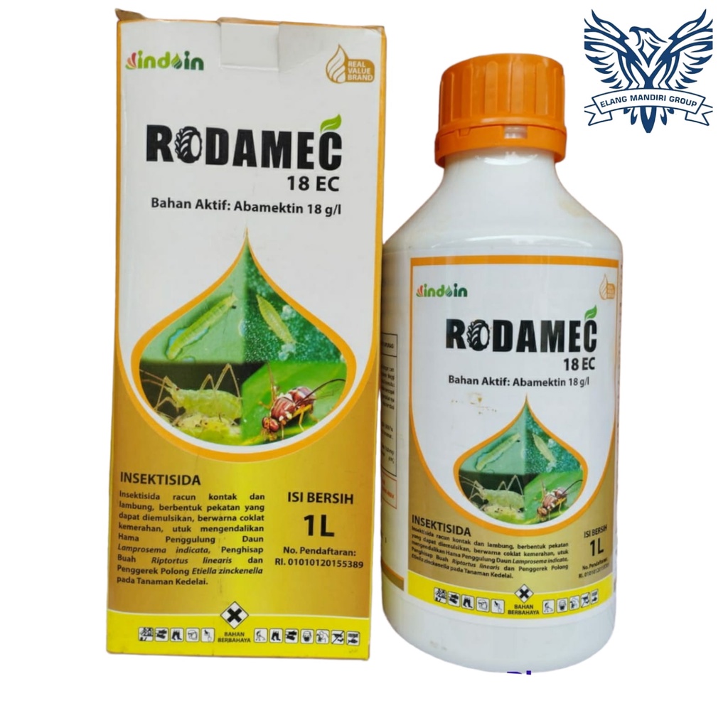 Rodamec 18EC 1L Bahan Aktif Abamektin 18g/l Insektisida dan akarisida untuk mengendalikan hama ulat,