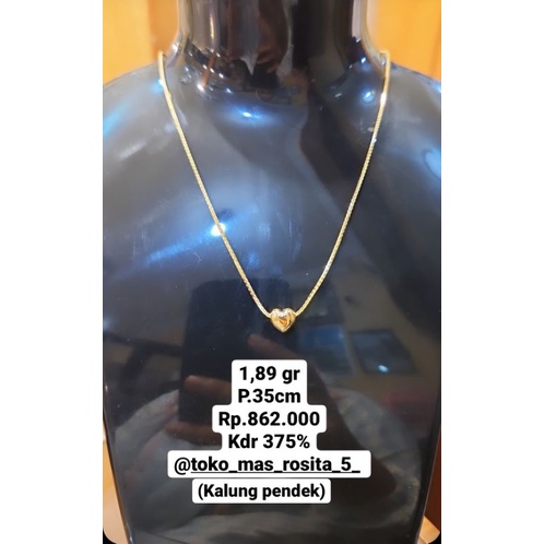 kalung fashion pendek 35cm