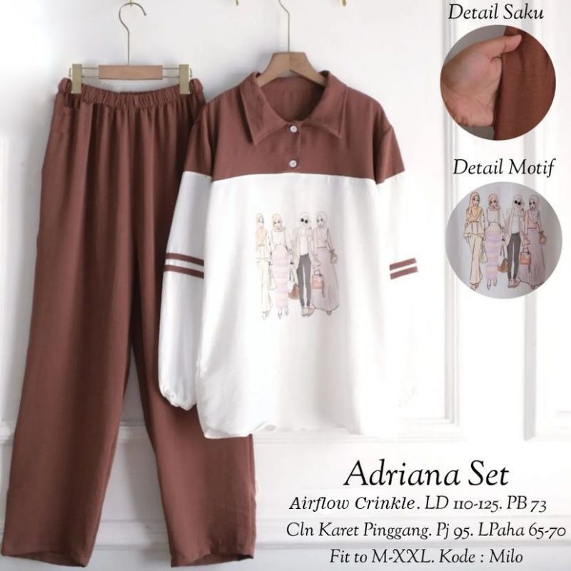 Fashion MUSLIM, baju wanita, baju stelan wanita, setelan, stelan, Baju stelan, fashion wanita, one set. Adriana Set