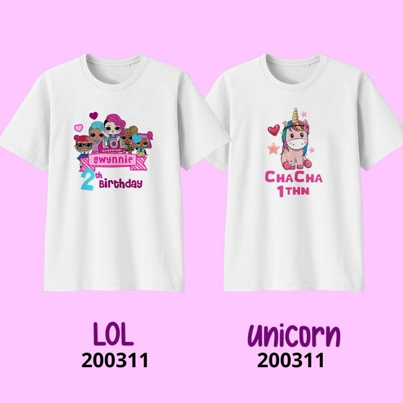 Kaos Ulang Tahun  keluarga CUSTOM GAMBAR / FOTO Bahan Katun Combed 30s