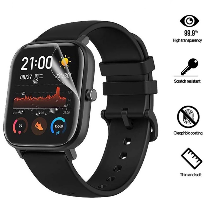 Film Pelindung Layar Smartwatch Bahan TPU Hydrogel Anti Gores / Air Untuk HuaMi GTS 2 Mini