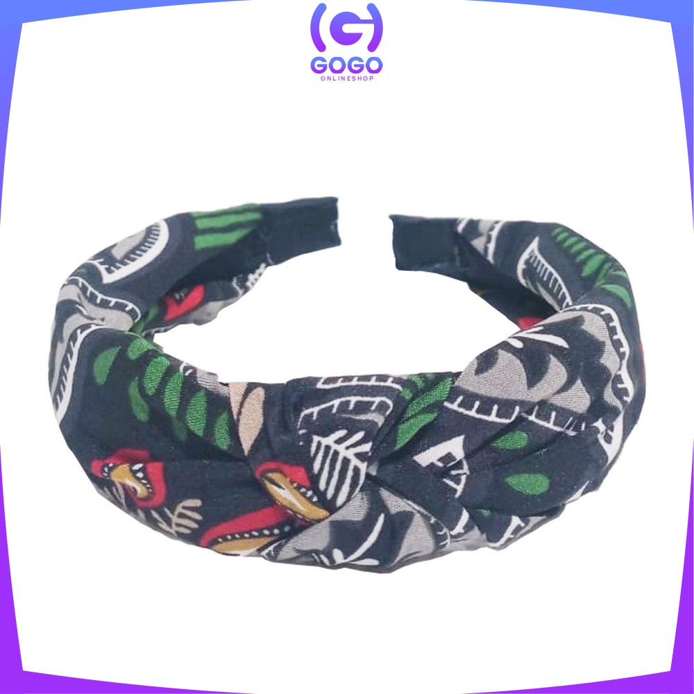 GOGO-C71 96 Headband Bando Korea Style Bandana Polos Bendo Kain Motif Impor / Bando Jepit Rambut