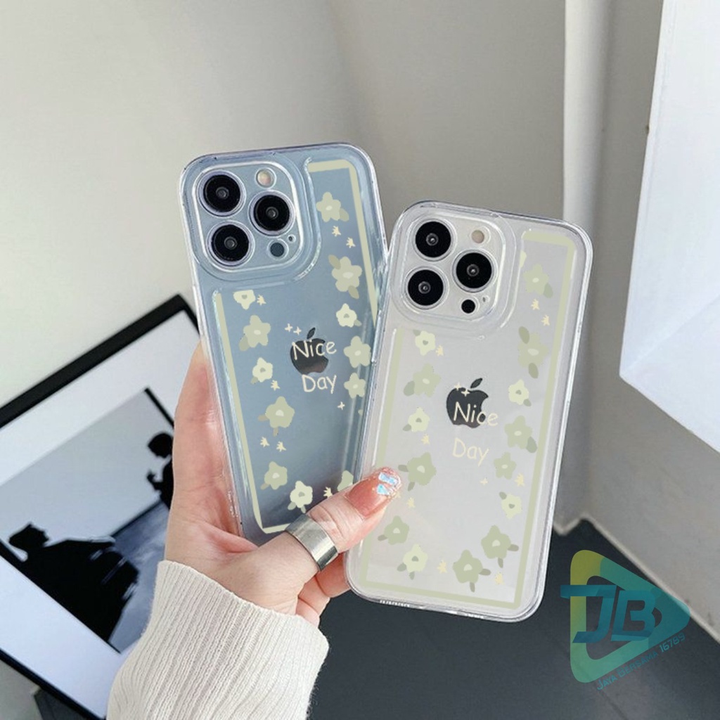 CUSTOM CASE SOFTCASE SILIKON CLEAR BENING FLOWERS CUSTOM CASE IPHONE 6 6S 7 7+ 8 8+ X XS MAX 11 12 13 14 PRO MAX JB6087