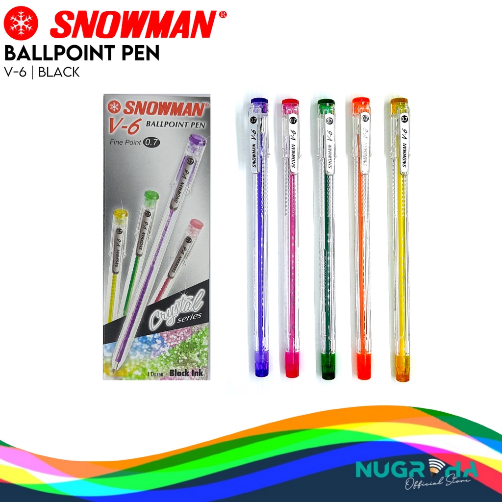 

Pulpen / Ballpoint / Pen / Bolpen Fine Point Snowman V-6