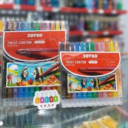 

krayon puter joyko besar / pewarna / Krayon Puter 12 Warna crayon pensil warna.
