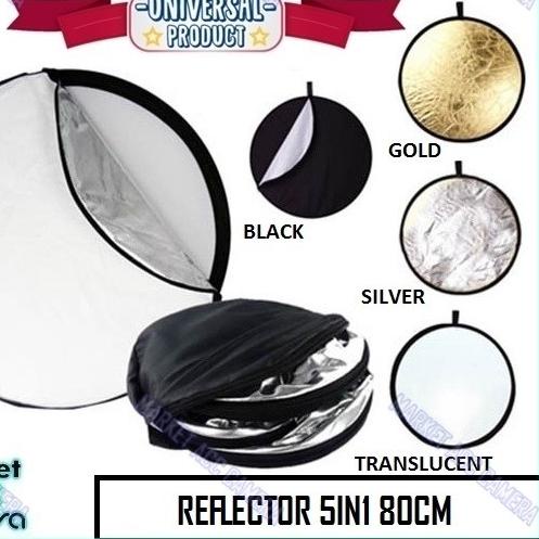 

REFLECTOR 5 IN 1 80CM (5 COLOUR GOLD/SILVER/BLACK/WHITE/TRANSLUCENT)