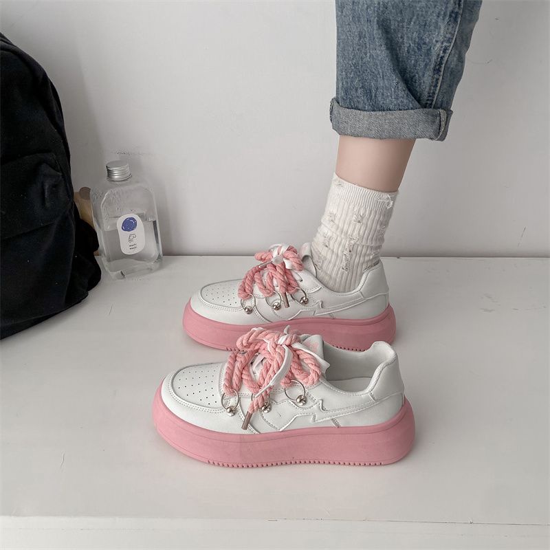 [GROSIR][COD] SEVEN_DAY SEPATU SNEAKERS WANITA KOREA IMPORT SPORT SHOES H-288 PINK