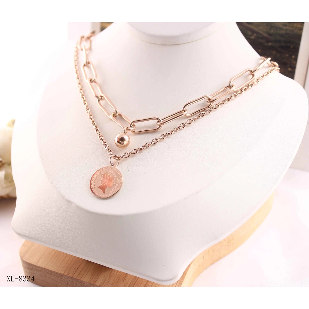 Set Titanium Perhiasan Kalung Dan Gelang Fashion Jewelry 8334/2759