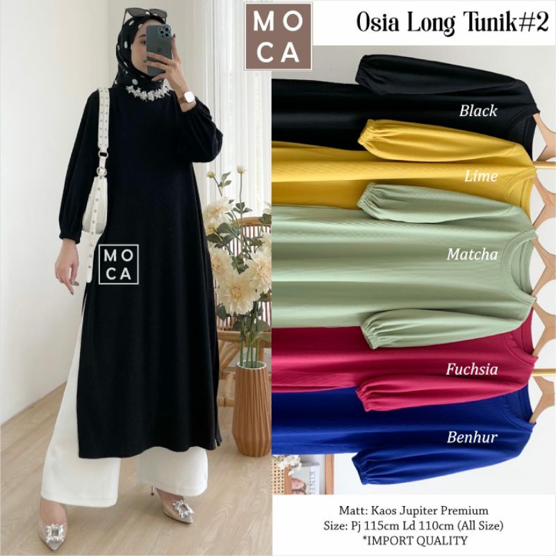 TERMURAH & ORI OSIA #2 LONG TUNIK ATASAN WANITA ORI BY MOCA