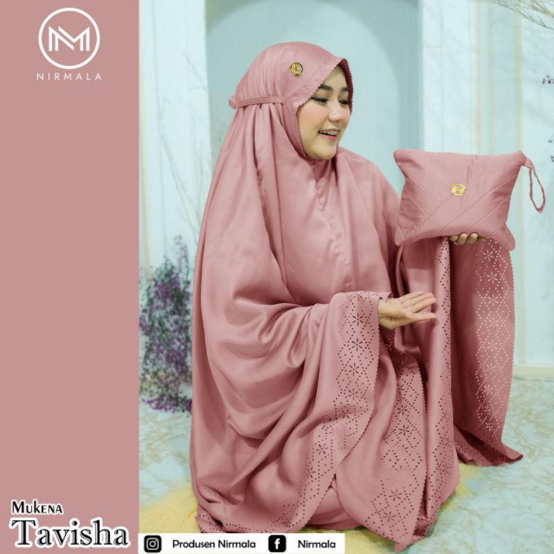 MUKENAH TAVISHA ORIGINAL BY PRODUSEN NIRMALA BAHAN VELVET SILK PREMIUM