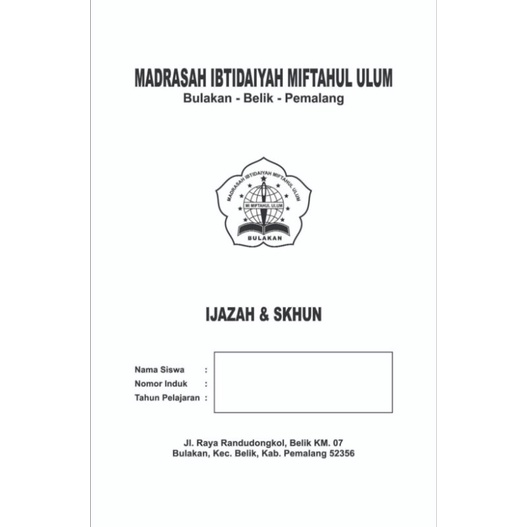 

Map Raport Custom MADRASAH IBTIDAIYAH MIFTAHUL ULUM