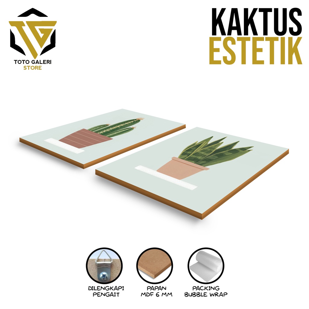 PAJANGAN DINDING KAKTUS ESTETIK WALL DECOR KAKTU HIASAN DINDING KAKTUS