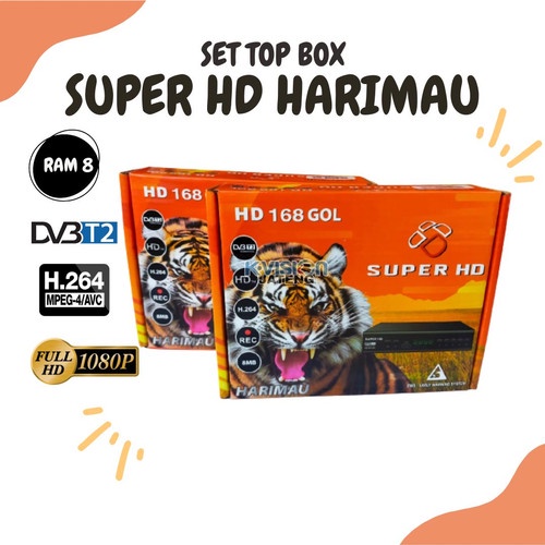 HARIMAU Set Top Box STB TV Digital HD 168GOL - Garansi 1 Tahun