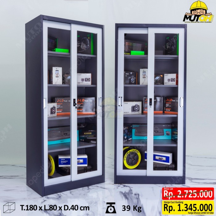 

Filling Cabinet Lemari Arsip Lemari Besi Filing Cabinet Termurah - Sliding Kaca 108