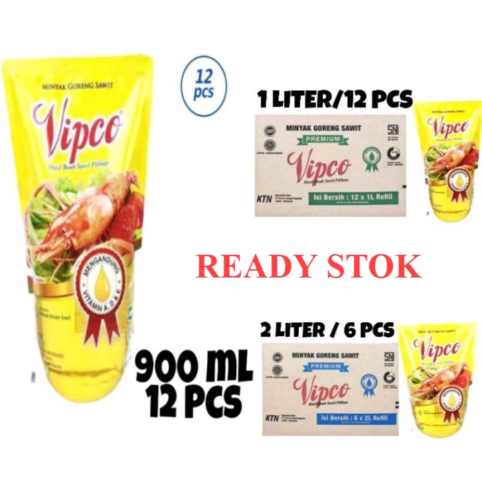 

MINYAK GORENG VIPCO 2 LITER DAN 1 LITER