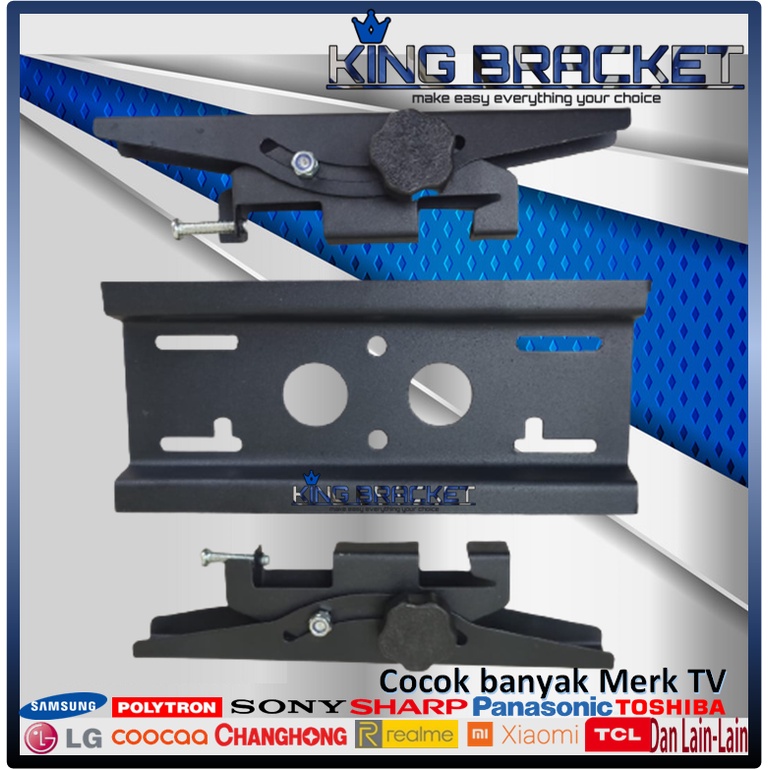 GARANSI COCOK!! Bracket Tv LCD LED 14 s/d 40 inch Universal 40 32 24 21 17 14 Bisa NUNDUK | TEBAL &amp; KOKOH COcok semua merk TV bracket braket breket briket breaket brecket bricket