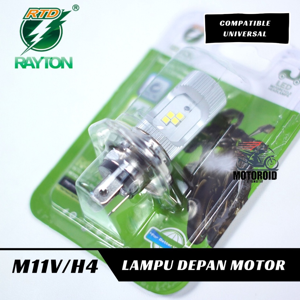 LAMPU RTD M11V-H4 8 MATA LED MOTOR BEBEK MATIC RAYTON Power 9W 8L