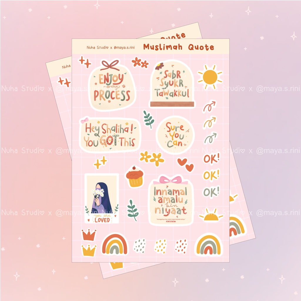 

Sticker Muslimah Quote Sabar Syukur Shalihah Pelangi Aesthetic Sticker Estetik Stiker maya.s.rini