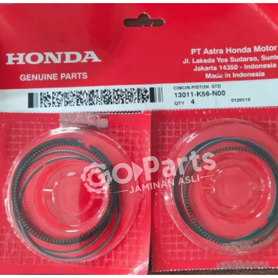 Ring Set Piston (STD) CB150R StreetFire K15G – 13011K56N00