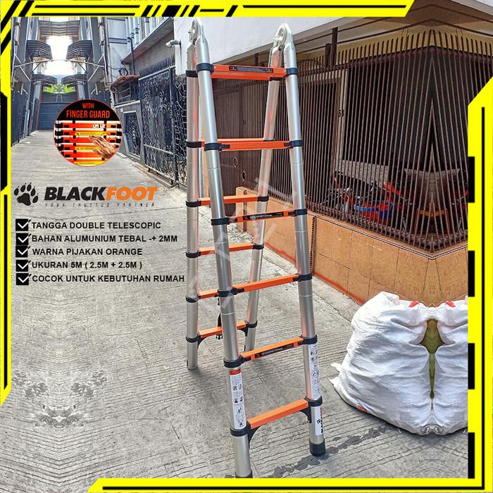 Tangga Blackfoot 5M - Tangga Double - Tangga Alumunium - Telescopic